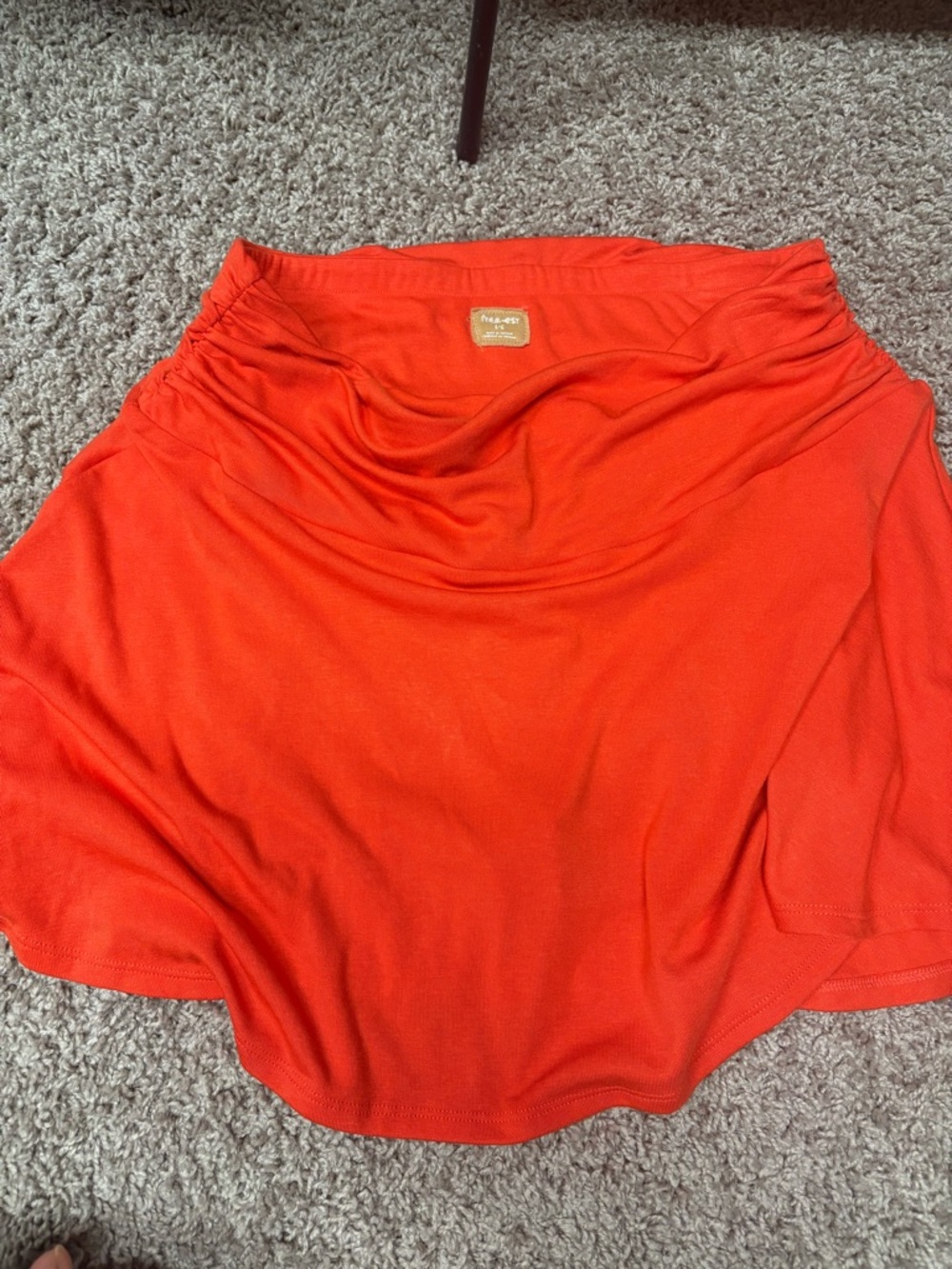 Free people Bright Orange Women’s Skort with Elastic Waistband